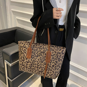 Leopard Lover Leather Leopard Tote Bag