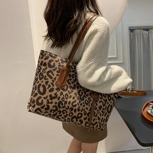 Leopard Lover Leather Leopard Tote Bag