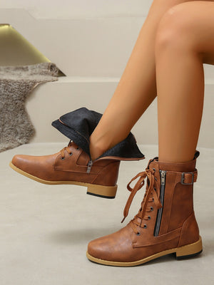 Boot Lover Leather Lace-Up Boots