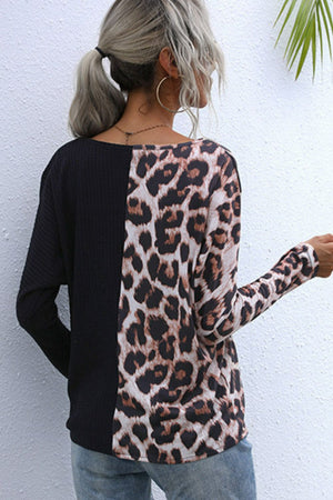 Perfect Leopard V-Neck Tie Front Top