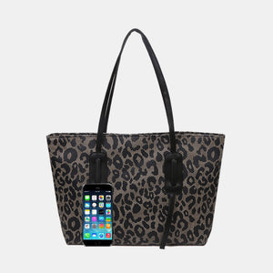 Leopard Lover Leather Leopard Tote Bag