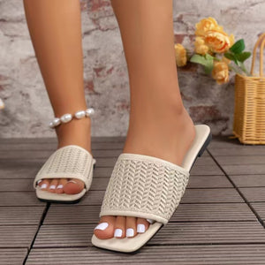 Rattan Woven Flat Sandals