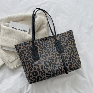 Leopard Lover Leather Leopard Tote Bag