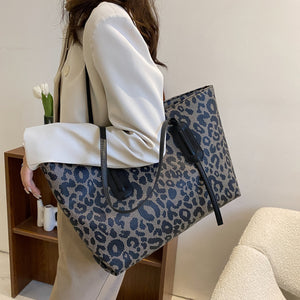 Leopard Lover Leather Leopard Tote Bag