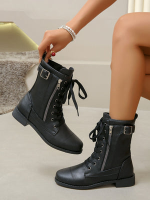 Boot Lover Leather Lace-Up Boots