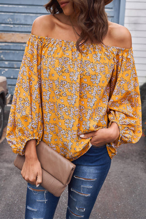 Off-Shoulder Balloon Sleeve Top