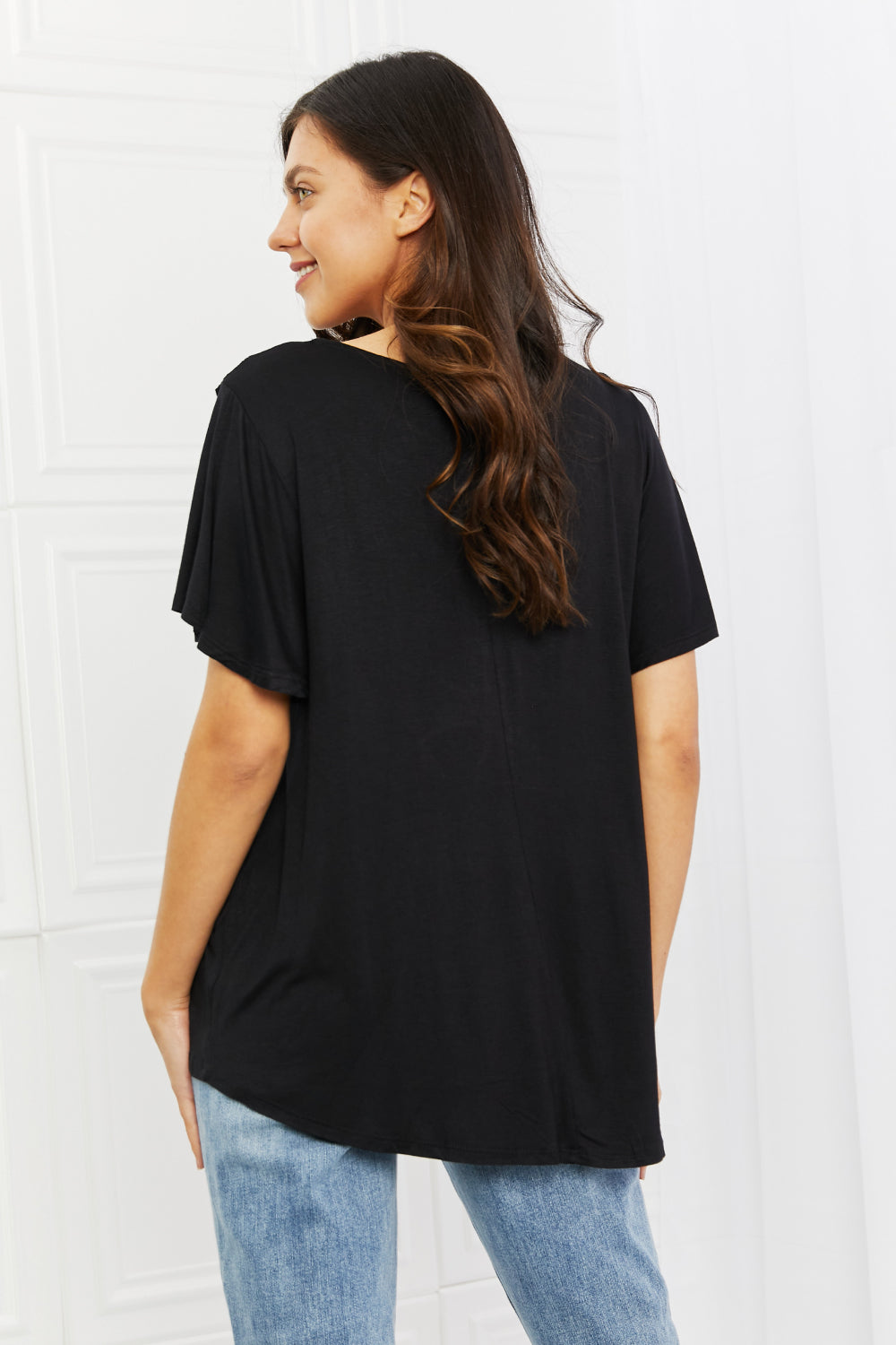 Ready To Lace Embroidered Top in Black