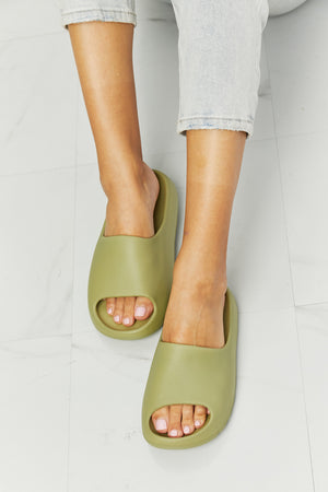 In My Comfort Zone Flats/Slides in Green