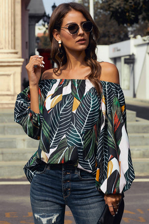 Off-Shoulder Balloon Sleeve Top