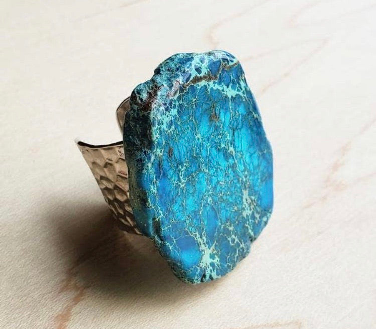 Blue Regalite Chunky Ring