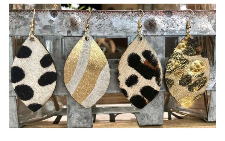 Hair on beech earrings